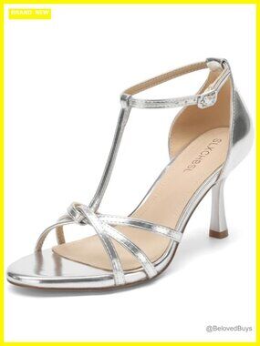 Women's T-Strap Kitten Heel Sandals 3 Inch Round Open Toe Sandal
